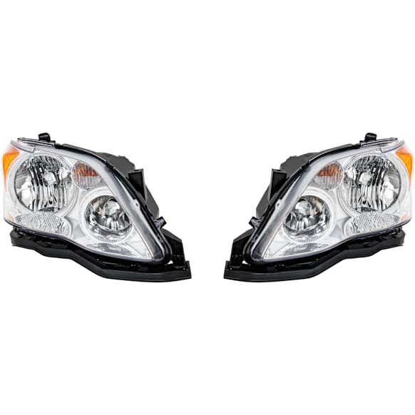 Driver and Passenger Side Headlights, with Bulbs, Halogen, CAPA Certified