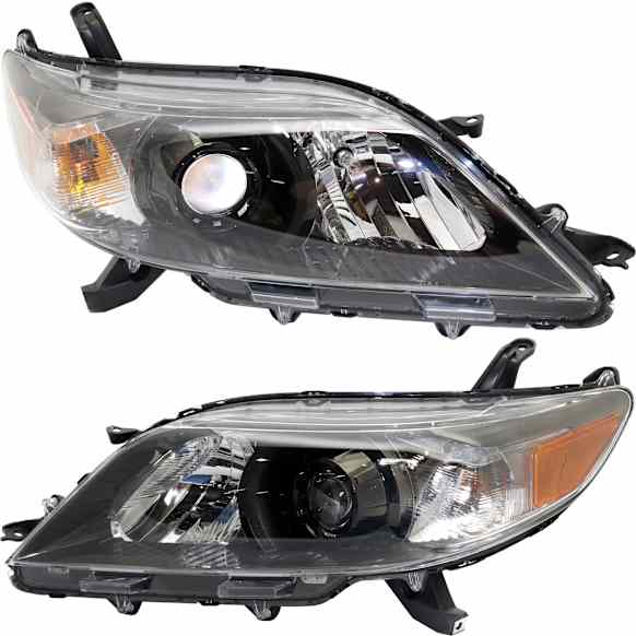 2013 Toyota Sienna - Driver and Passenger Side Halogen Headlight, With bulb(s), OE Replacement, CAPA Certified