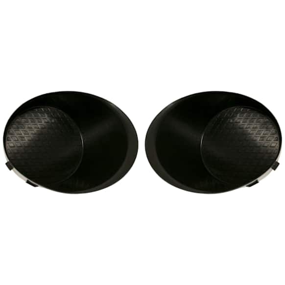 Fog Light Cover - Front, Driver and Passenger Side, Black