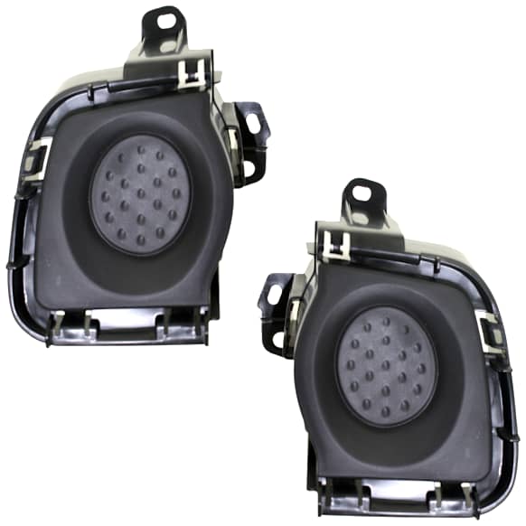Fog Light Cover - Front, Driver and Passenger Side, Black