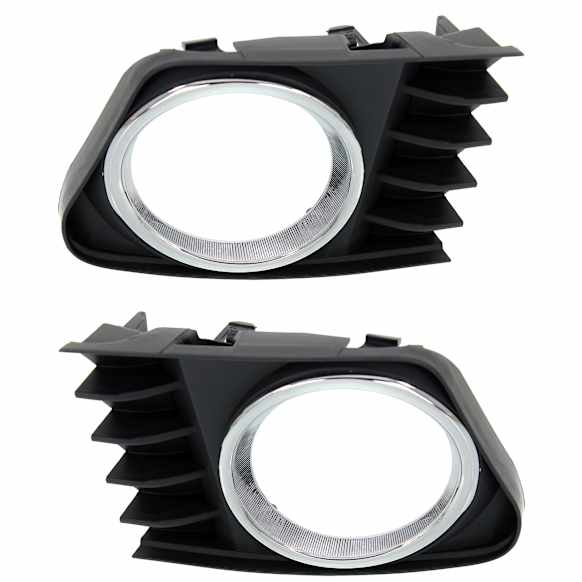 Front, Driver and Passenger Side Fog Light Trims, Primed
