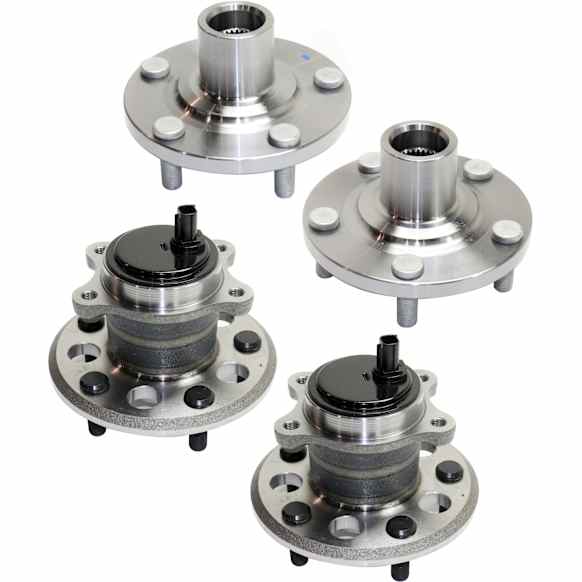 2013 Toyota Camry SE - Front and Rear, Driver and Passenger Side Wheel Hub, 5 lugs, Front - Without Bearing; Rear - With Bearing
