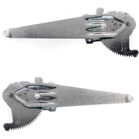 Rear, Driver and Passenger Side Manual Window Regulator, Without Motor