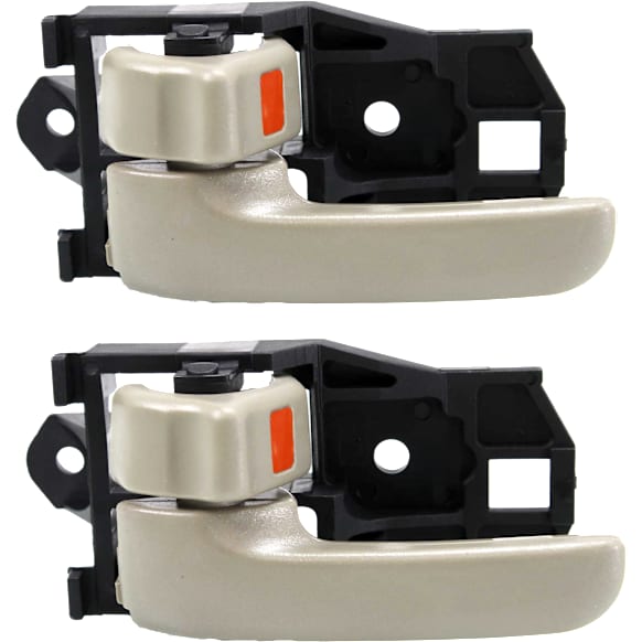 Front and Rear, Driver Side Interior Door Handles, Beige, With door lock button, Japan Or USA Built Vehicle