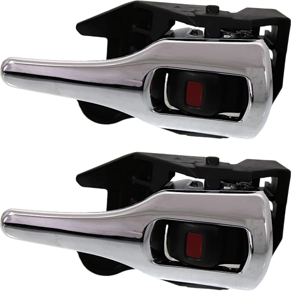 Front and Rear, Passenger Side Interior Door Handles, Chrome lever, With door lock button