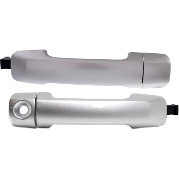 2007-2014 Toyota FJ Cruiser - Front, Driver and Passenger Side Exterior Door Handles, Silver, Driver Side - With Key Hole; Passenger Side - Without Key Hole