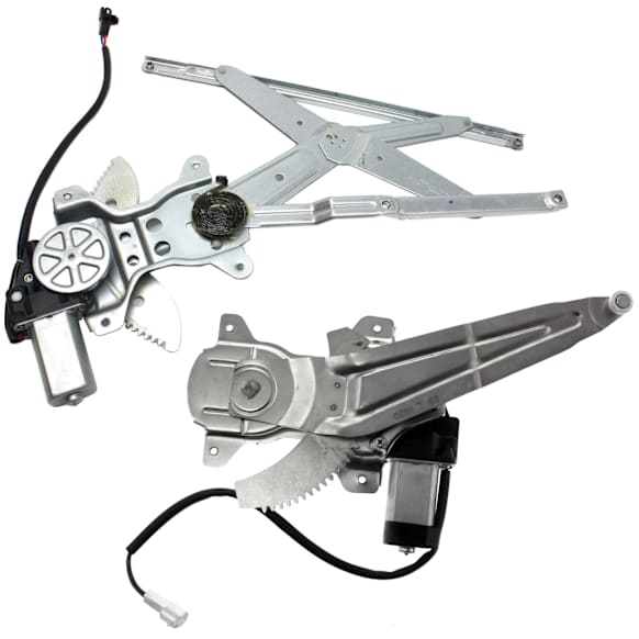 Front And Rear, Driver Side Power Window Regulator, With Motor