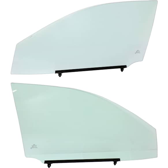 Front, Driver and Passenger Side Door Glasses, Green Tint, Replaces NAGS No. FD25750 GTYN, FD25751 GTYN