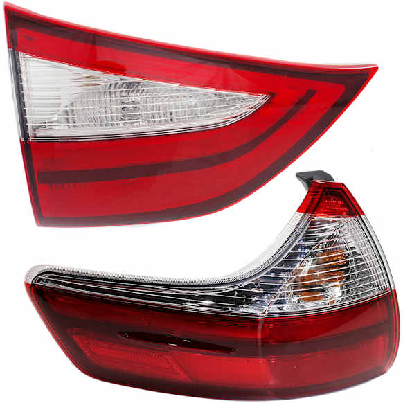 Driver Side, Inner And Outer Halogen/LED Combo Tail Light, With bulb(s), OE Replacement