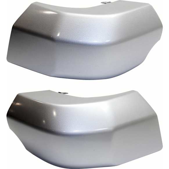 2007-2014 Toyota FJ Cruiser - Rear, Driver and Passenger Side Bumper End, Painted Silver Plastic