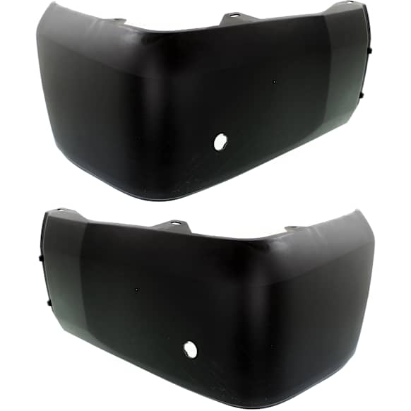 Rear, Driver and Passenger Side Bumper End, Textured Plastic