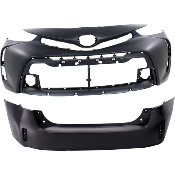 Front and Rear Primed Bumper Cover