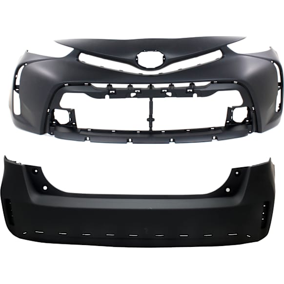 Front and Rear Primed Bumper Cover, CAPA Certified