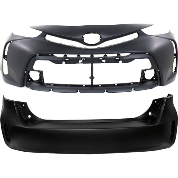 Front and Rear Primed Bumper Cover, CAPA Certified