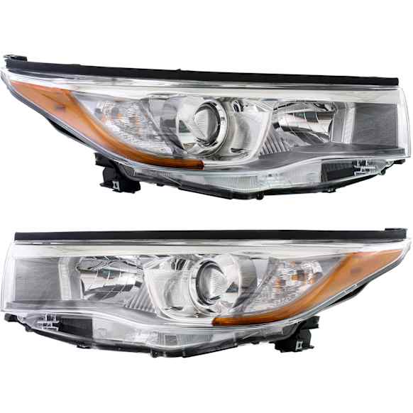 2015 Toyota Highlander - Driver and Passenger Side Halogen Headlight, With bulb(s), OE Replacement, CAPA Certified
