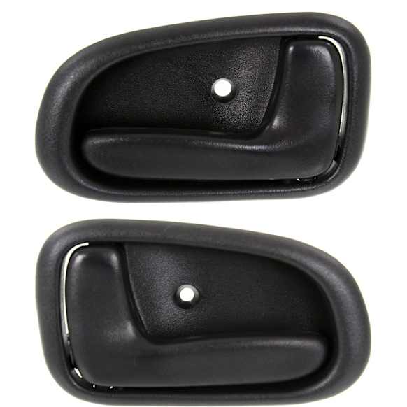 Front or Rear, Driver and Passenger Side Interior Door Handles, Gray, Without Door Lock Hole