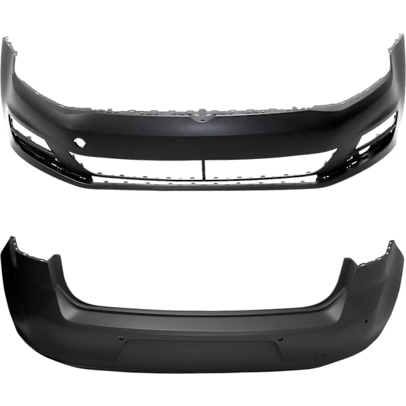 Front and Rear Primed Bumper Cover, CAPA Certified