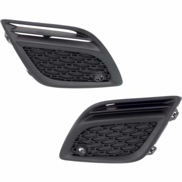 2012 Volvo XC60 - Front, Driver and Passenger Side Fog Light Cover, For Models Without Fog Lights and With Parking Aid, Textured Black, Sport Utility