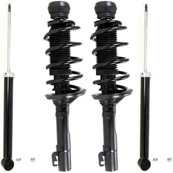 Front and Rear, Driver and Passenger Side Shock and Fully Loaded Strut