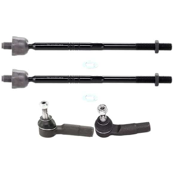 Front, Driver and Passenger Side, Inner and Outer Tie Rod End