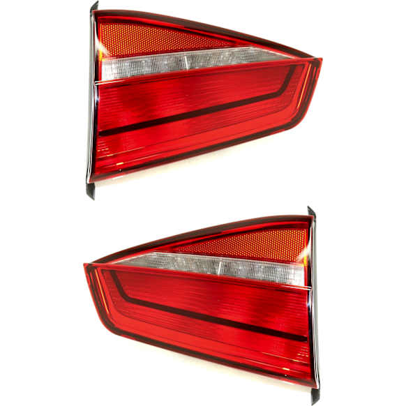 Driver and Passenger Side, Inner Tail Lights, with Bulbs, Halogen, Mounts on Trunk Lid, For Models Without LED Lights