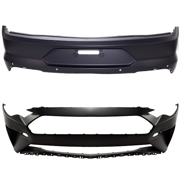 Front and Rear Primed Bumper Cover 5.0L, 8Cyl