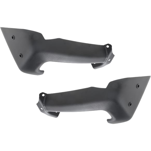 Front, Driver and Passenger Side Bumper End, Painted Black Steel