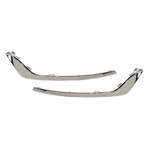 Front, Driver and Passenger Side Bumper Trims, Chrome