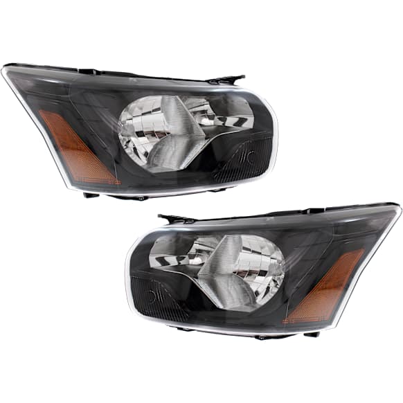 Driver and Passenger Side Headlights, with Bulbs, Halogen, Production Date To September 2 2015, CAPA Certified