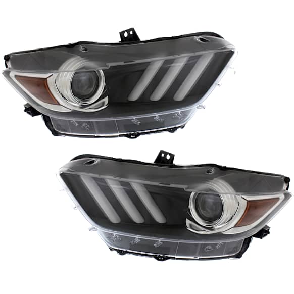 Driver and Passenger Side Headlights, without Bulbs, HID/Xenon, without HID Bulbs and ballast