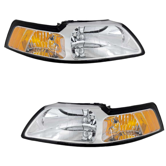 Driver and Passenger Side Halogen Headlight, Without bulb(s), OE Replacement