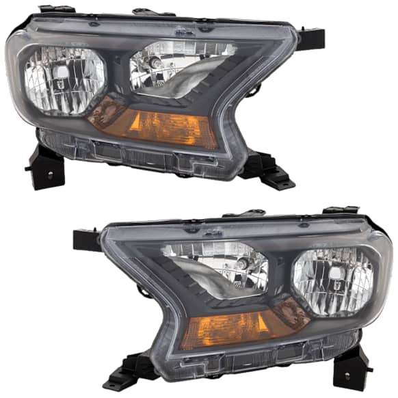 Driver and Passenger Side Halogen Headlight, With bulb(s), OE Replacement, CAPA Certified