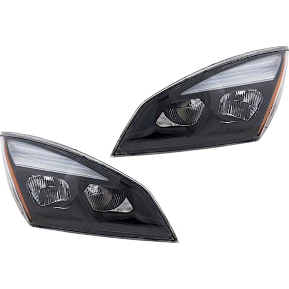 2020 Freightliner Cascadia 116 - Driver and Passenger Side LED Headlight, With bulb(s), OE Replacement