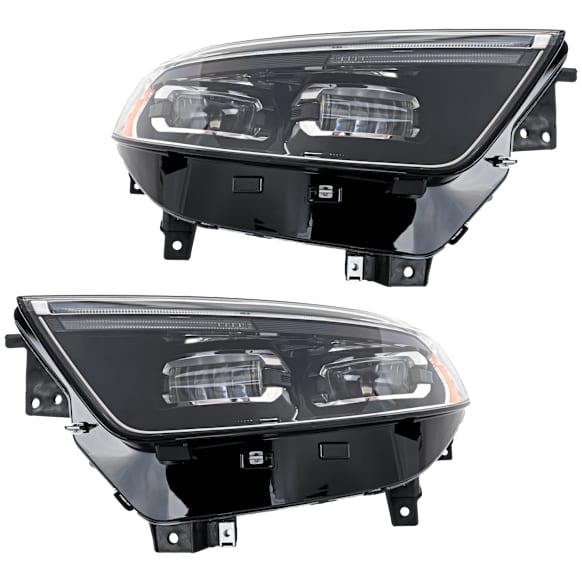 Driver and Passenger Side LED Headlights, with Bulbs, For Models With Adaptive Frontlighting Systems (AFS), Without Logo