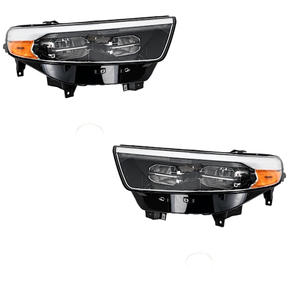 Driver and Passenger Side LED Headlights, with Bulbs, CAPA Certified