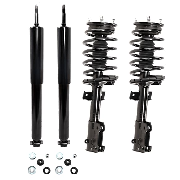 Front and Rear, Driver and Passenger Side Shock and Fully Loaded Strut, Damping Type: Non-adjustable, Without Performance Suspension