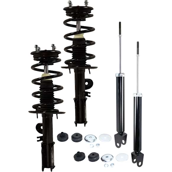 Front and Rear, Driver and Passenger Side Shock and Fully Loaded Strut