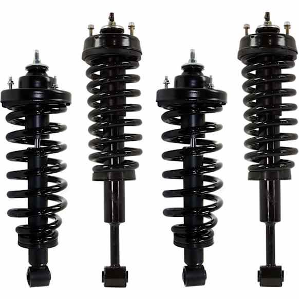 Front and Rear, Driver and Passenger Side Fully Loaded Strut, RWD
