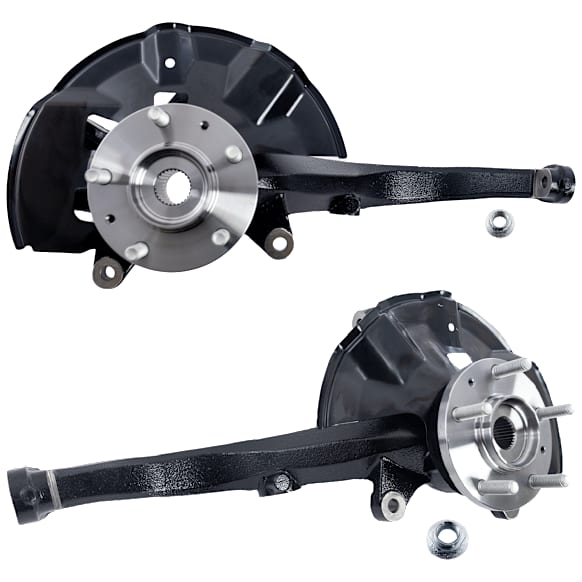 Driver and Passenger Side Steering Knuckle, With Bearing, With Dust Shield