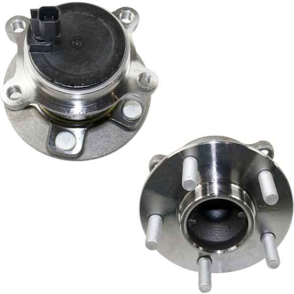 2015 Ford Focus - Rear, Driver and Passenger Side Wheel Hub, Without Parking Assist, 5 Lugs, With Bearing