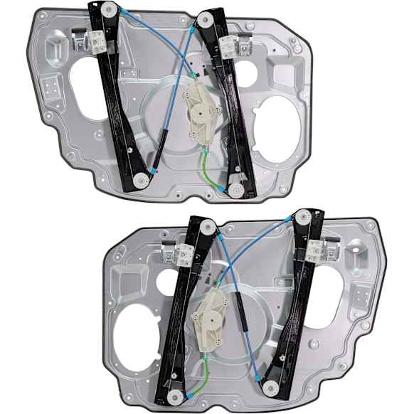 Front, Driver and Passenger Side Power Window Regulator, Without Motor