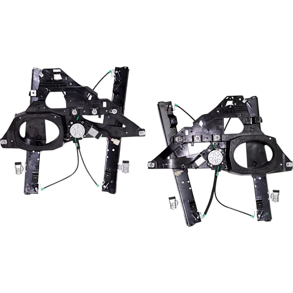 Front, Driver and Passenger Side Power Window Regulator, With Motor, 2-pin connector