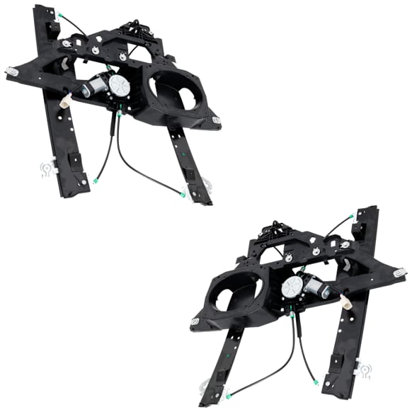 Front, Driver and Passenger Side Window Regulators, Power