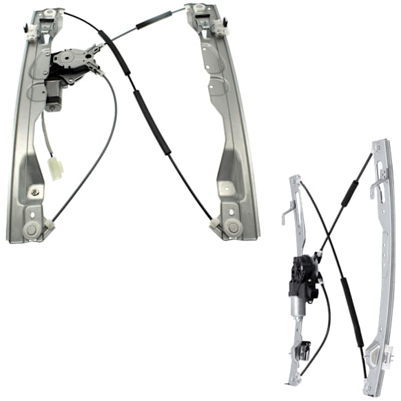 Front And Rear, Passenger Side Power Window Regulator, With Motor