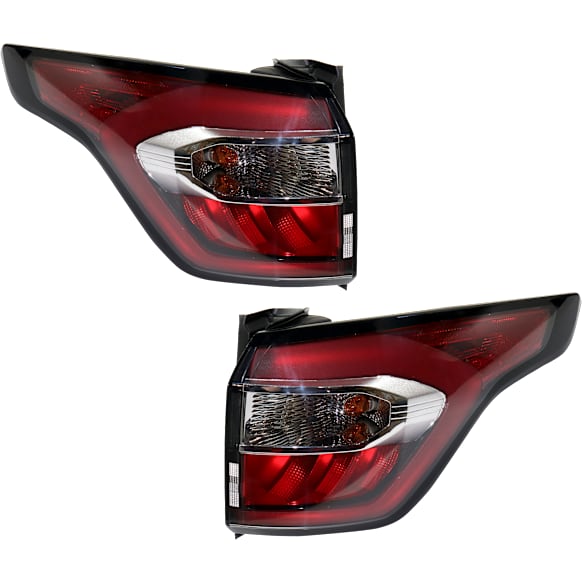 Driver and Passenger Side, Outer Halogen Tail Light, With bulb(s), OE Replacement, CAPA Certified