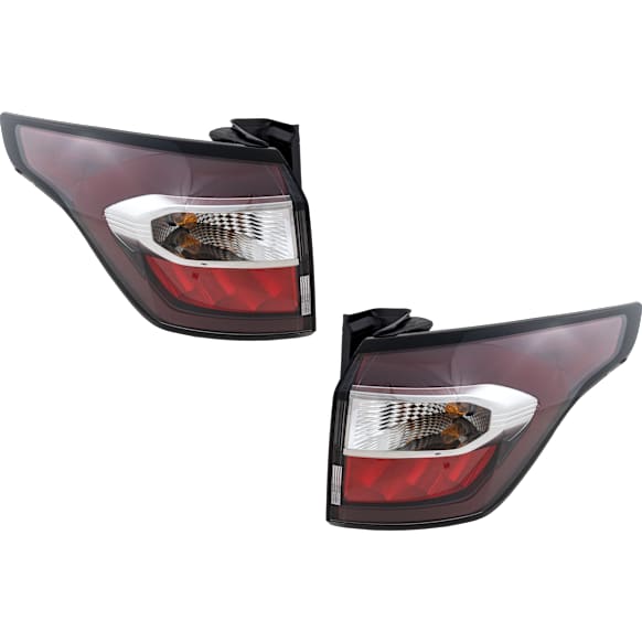 Driver and Passenger Side, Outer Halogen Tail Light, With bulb(s), OE Replacement
