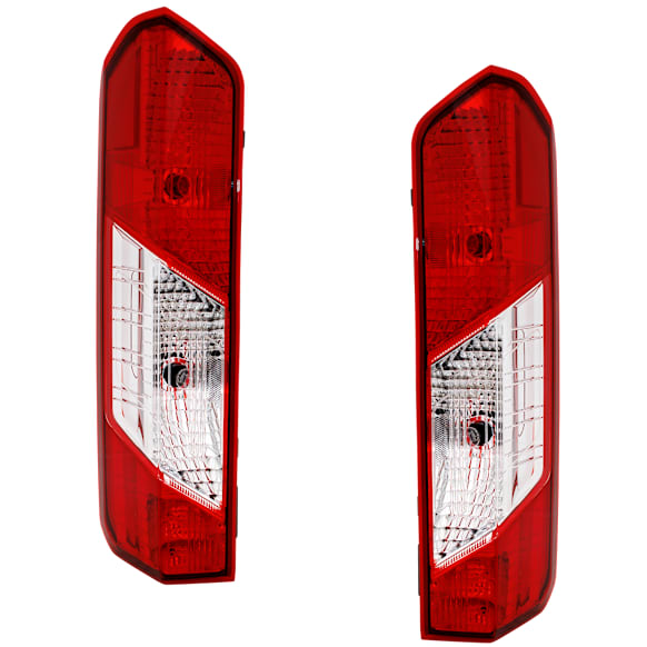 2015-2024 Ford Transit-350 HD - Driver and Passenger Side Halogen Tail Lights, with Bulbs, For Models with Single Rear Wheels
