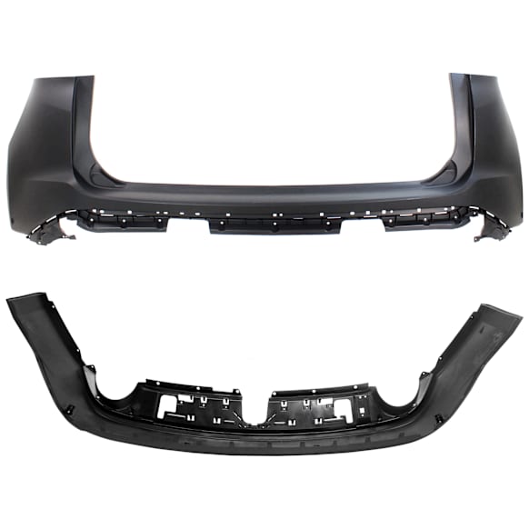 Rear, Upper And Lower Upper - Primed, Lower - Textured Bumper Cover