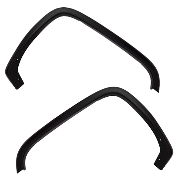 Front, Driver and Passenger Side Fender Trim, Textured Black