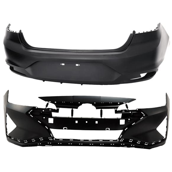 Front and Rear Primed Bumper Cover